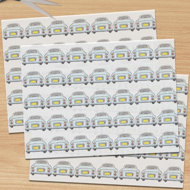 Seda Papel de té para coches Pale Aqua Figaro (Pale Aqua Figaro Car Tissue Paper just for you)