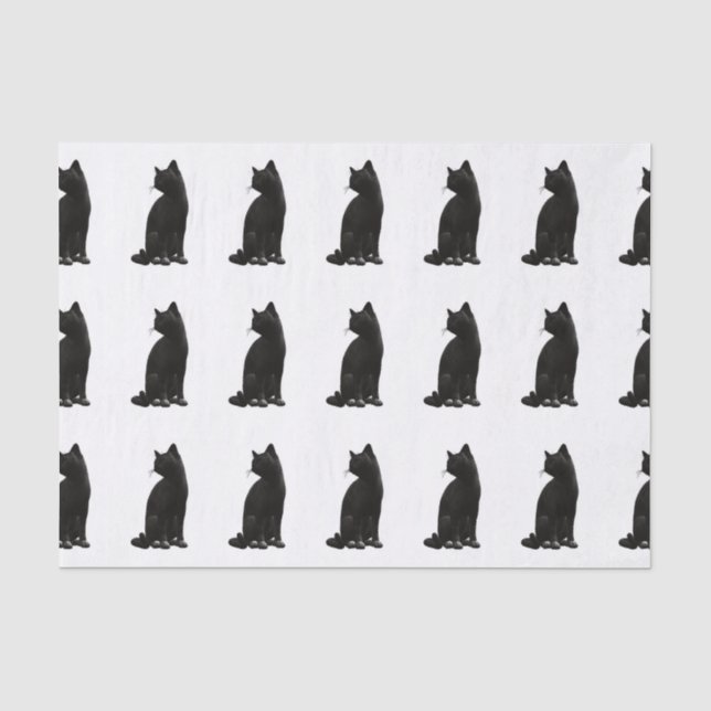 Seda Papel de té para gato negro (Anverso)