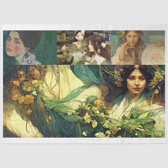 Seda Papel de té para las damas verdes (Anverso)