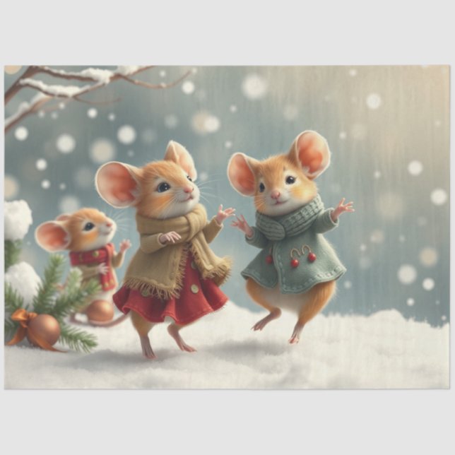 Seda Papel de té para ratones de Navidades cutáneos (Anverso)