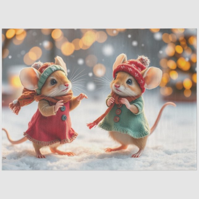 Seda Papel de té para ratones de Navidades cutáneos (Anverso)