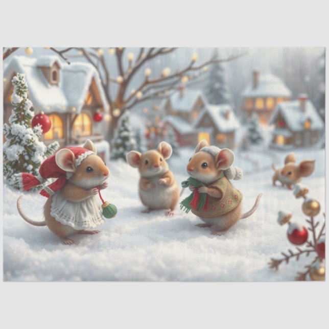 Seda Papel de té para ratones de Navidades cutáneos (Anverso)