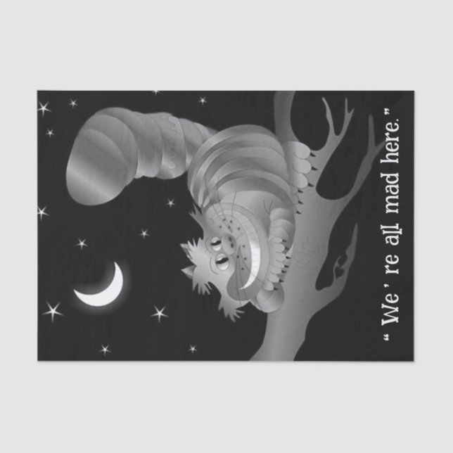 Seda Papel de té para regalo de gato de Cheshire (Anverso)