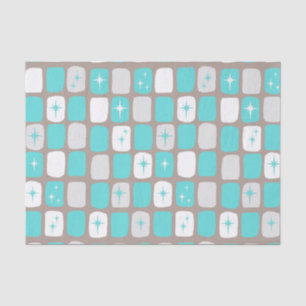 Seda Papel de té retro turquesa estelar