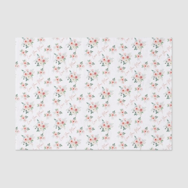 Seda Papel de té Rosa del Día de la Madre (Anverso)