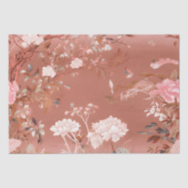 Seda Papel de té rosado Peony Chinoiserie