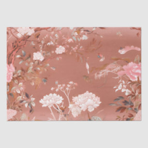 Seda Papel de té rosado Peony Chinoiserie