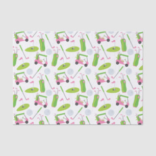 Seda Papel de té rosado y verde para el golf