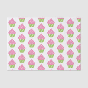 Seda Papel de té rosado y verde para pasteles