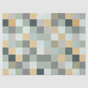 Seda Papel de té verde dorado azul