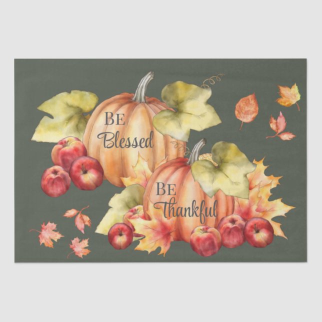 Seda Papel de Tejido 2 Verde Agradecido; Bendito (Anverso)