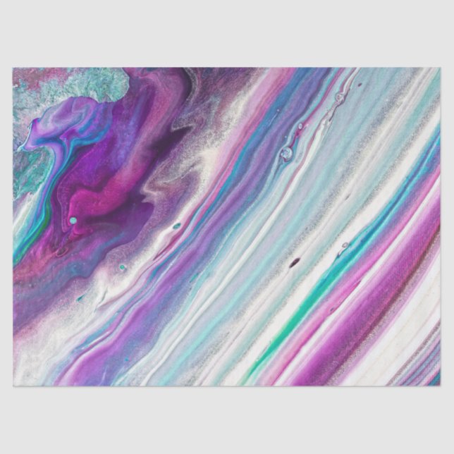 Seda papel de tejido abstracto de frambuesa azul (Anverso)