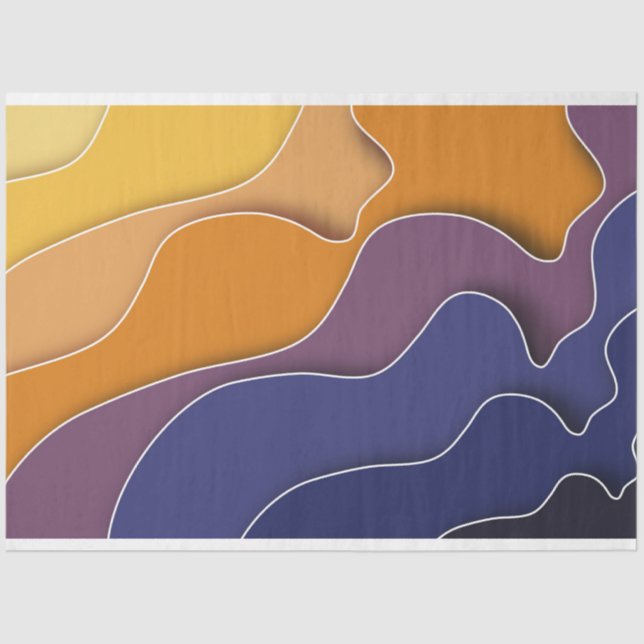 Seda papel de tejido abstracto de otoño (Anverso)