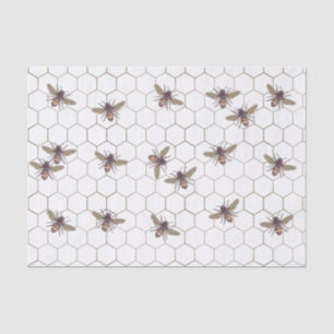 Seda Papel de tejido afinado de abejas de miel ocupado