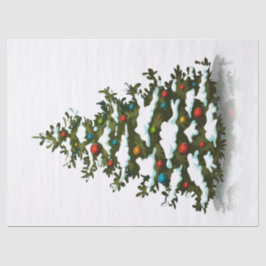 SEDA PAPEL DE TEJIDO: ÁRBOL DE NAVIDAD