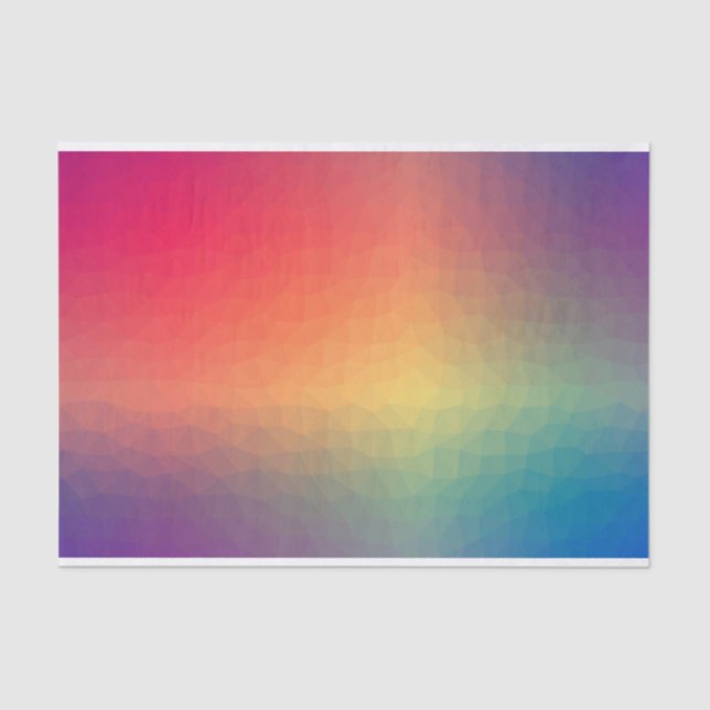 Seda papel de tejido arcoiris abstracto (Anverso)