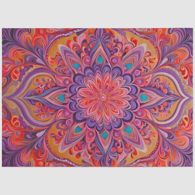 Seda Papel de tejido artístico del aerógrafo Psychedeli (Anverso)