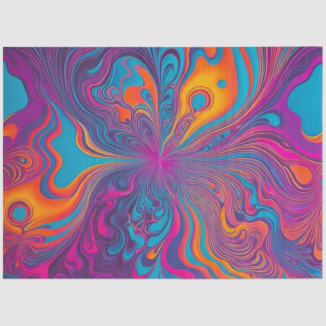 Seda Papel de tejido artístico del aerógrafo Psychedeli (Anverso)