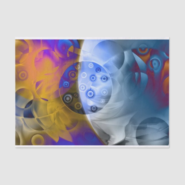 Seda papel de tejido atómico abstracto (Anverso)