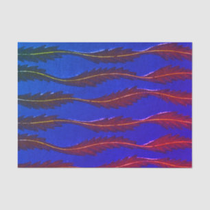 Seda Papel de Tejido AZUL JAPONÉS WOODBLOCK PATTERN