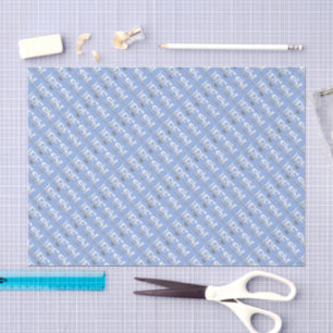 Seda Papel de tejido azul surf