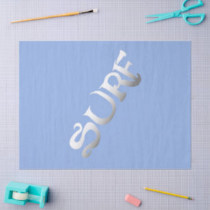 Seda Papel de tejido azul surf inclinado