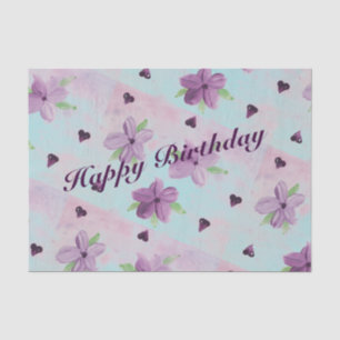 Seda Papel De Tejido Azul Y Púrpura Rosa