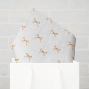 Seda Papel de tejido blanco con diseño de arco de oro