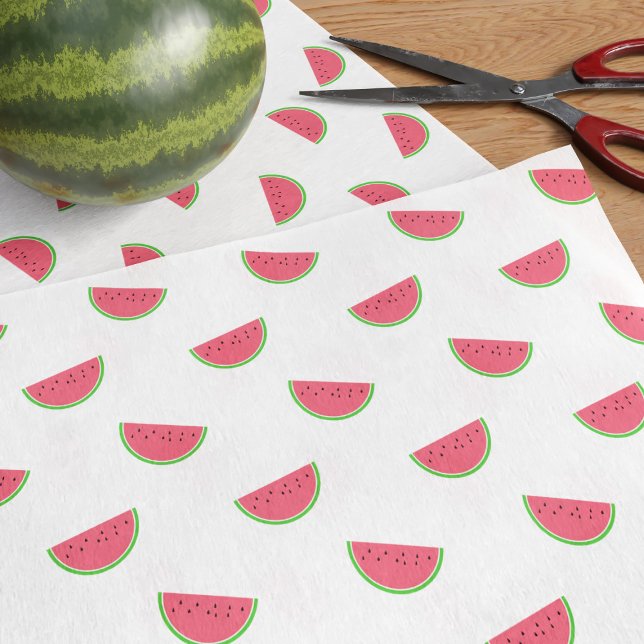 Seda Papel de tejido blanco rosado del patrón de la san (🍉A classic white and pink watermelon slices pattern tissue paper just waiting for you🍉)