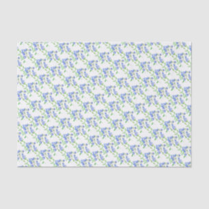 Seda Papel de tejido blanco verde azul