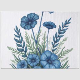 Seda Papel de Tejido Botánico con Diseño Floral Elegant