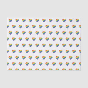 Seda Papel de tejido cardíaco garabato del arco iris