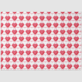 Seda Papel de tejido cardíaco romántico