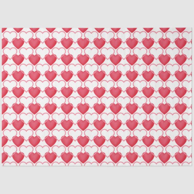 Seda Papel de tejido cardíaco romántico (Anverso)