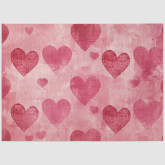 Seda Papel de tejido cardíaco romántico