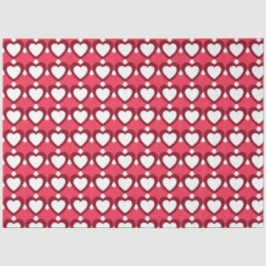 Seda Papel de tejido cardíaco romántico