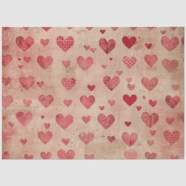 Seda Papel de tejido cardíaco romántico