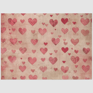 Seda Papel de tejido cardíaco romántico