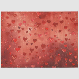 Seda Papel de tejido cardíaco romántico