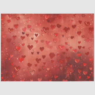 Seda Papel de tejido cardíaco romántico