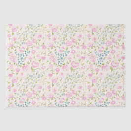 Seda Papel de tejido celeste floral