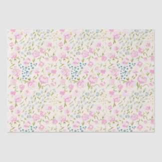 Seda Papel de tejido celeste floral