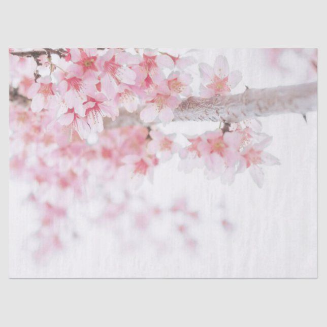 SEDA PAPEL DE TEJIDO : CHERRY BLOSSOM (Anverso)