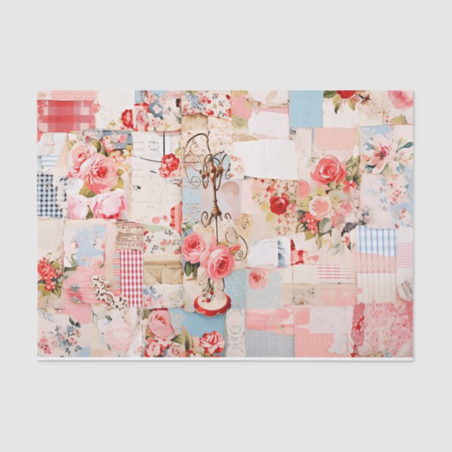 Seda Papel De Tejido Chic De Shabby (Anverso)