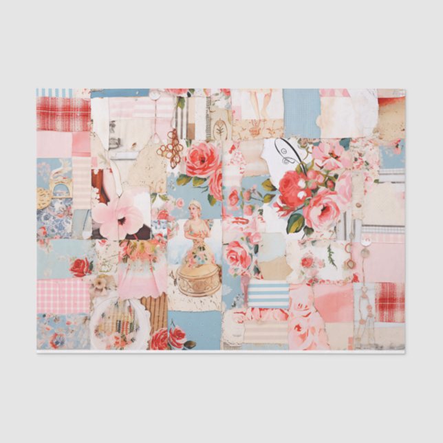 Seda Papel De Tejido Chic De Shabby (Anverso)