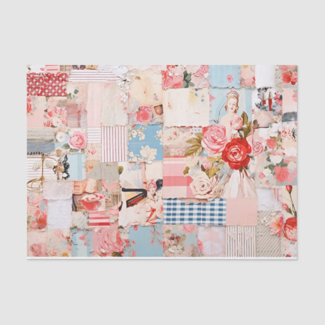 Seda Papel De Tejido Chic De Shabby (Anverso)