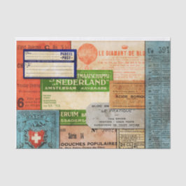 Seda Papel De Tejido Collage