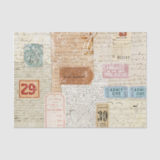 Seda Papel De Tejido Collage