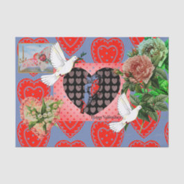 Seda Papel de Tejido COLLAGE El día de San Valentín per