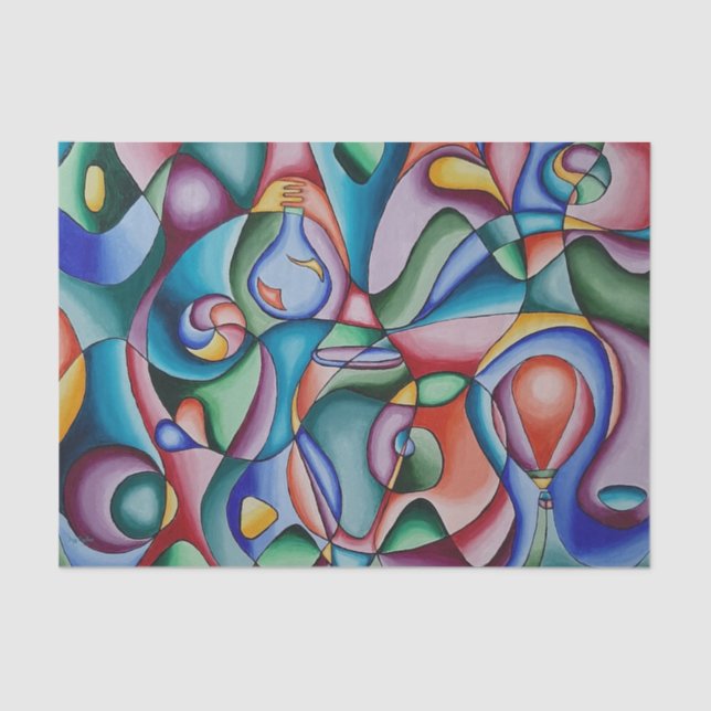 Seda Papel de tejido colorido (Anverso)